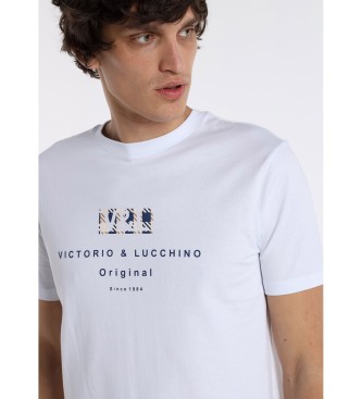Victorio & Lucchino, V&L Kortrmet T-shirt 131673 Hvid