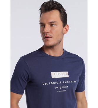 Victorio & Lucchino, V&L Kurzarm-T-Shirt 132427 Navy