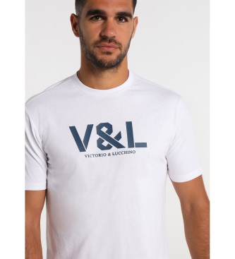 Victorio & Lucchino, V&L T-shirt de manga curta 125036 Branco