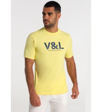 Victorio & Lucchino, V&L Kortrmet T-shirt 125037 Gul