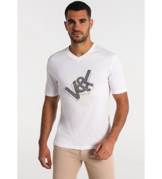 Victorio & Lucchino, V&L T-shirt de manga curta 125014 Branco