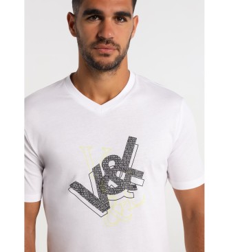 Victorio & Lucchino, V&L Kortrmet T-shirt 125014 Hvid