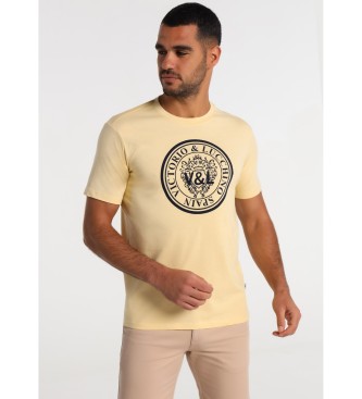 Victorio & Lucchino, V&L Kurzarm-T-Shirt 124987 Gelb
