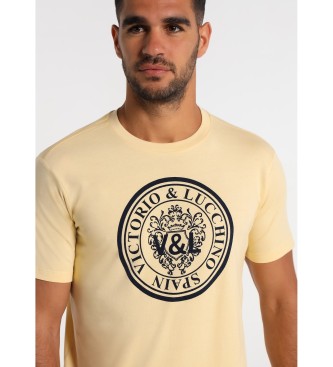 Victorio & Lucchino, V&L Kortrmet T-shirt 124987 Gul