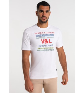 Victorio & Lucchino, V&L Kurzarm-T-Shirt 125032 Wei