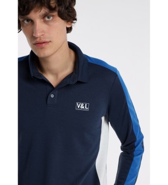 Victorio & Lucchino, V&L Poloshirt med lange rmer 131681 Navy