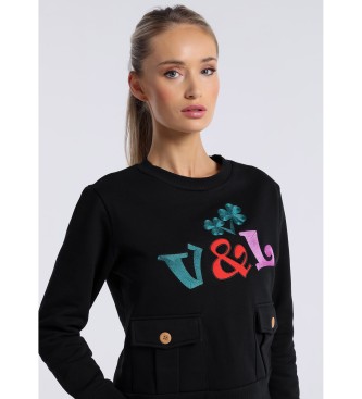 Victorio & Lucchino, V&L Sweatshirt 132519 Noir