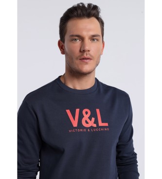 Victorio & Lucchino, V&L Sweatshirt 132434 Marinha