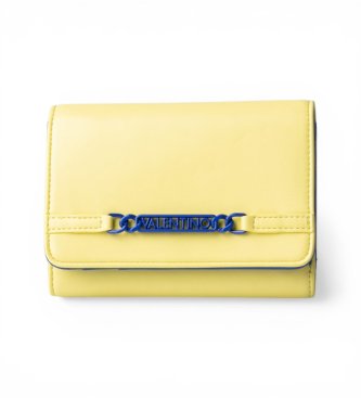 Valentino Yellow logo coin purse