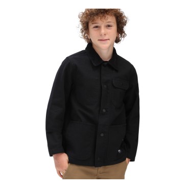 vans black drill chore coat