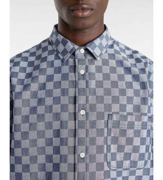 Vans Camicia in tessuto blu a scacchiera Wade