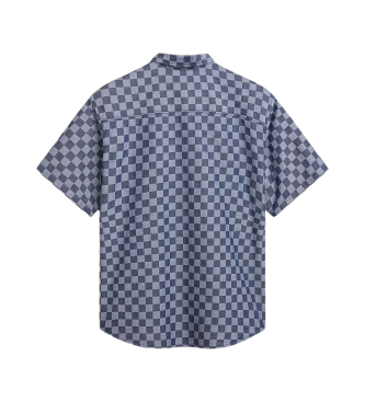 Vans Camicia in tessuto blu a scacchiera Wade