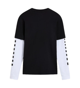 Vans T-shirt  carreaux Twofer noir