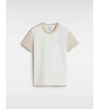 Vans T-shirt Colorblock beżowy