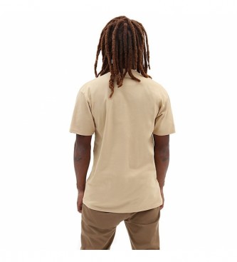Vans T-shirt beige avec logo sur la poitrine gauche