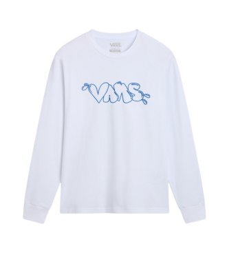 Vans T-shirt bianca a maniche lunghe con cappuccio