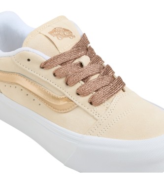 Vans Knu Stack beige leren sportschoenen