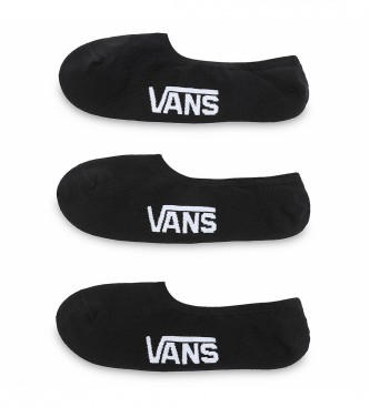 Vans Pack 3 Invisible Socks Classic Super No Show black