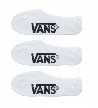 Vans Pakke 3 Invisible Socks Classic hvid