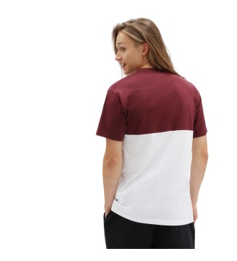 Vans T-shirt Colorblock bordeaux, bianca