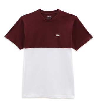 Vans T-shirt Colorblock maroon, wit
