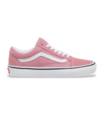 Vans Różowe skórzane buty sportowe Old Skool