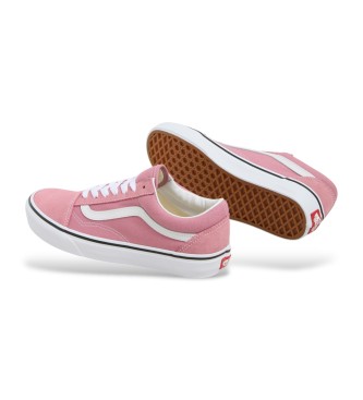 Vans Różowe skórzane buty sportowe Old Skool