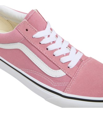 Vans Różowe skórzane buty sportowe Old Skool