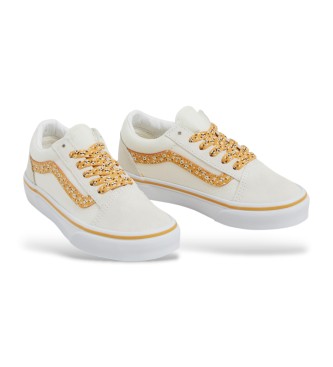 Vans Baskets Old Skool en cuir beige