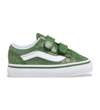 Vans Old Skool V grna sneakers i lder