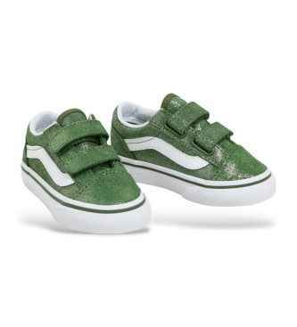 Vans Old Skool V grna sneakers i lder