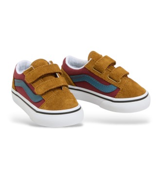 Vans Baskets en cuir marron Old Skool V