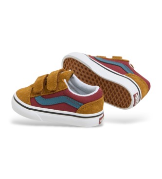 Vans Baskets en cuir marron Old Skool V