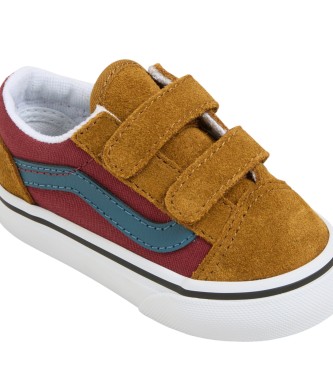 Vans Baskets en cuir marron Old Skool V