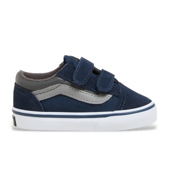 Vans Sapatilhas Old Skool V em pele azul-marinho