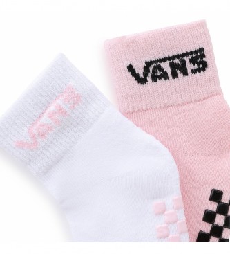 Vans Zestaw 2 par skarpetek Baby Drop V Classic w kolorze białym, różowym