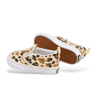 Vans Sneakers Slip-On con chiusura grip marrone