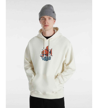 Vans Loose fitting hooded sweatshirt Fish white