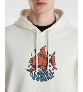 Vans Loose fitting hooded sweatshirt Fish white