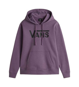 Vans Klasična V majica s kapuco brez zapenjanja v lila barvi boyfriend fit