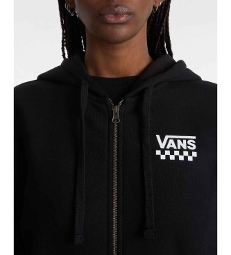 Vans Extra Fun zip hooded sweatshirt with extra large cut in black