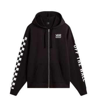 Vans Sweatshirt com capuz e fecho de correr Extra Fun com corte extra grande em preto