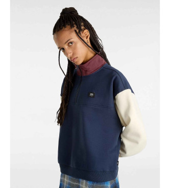 Vans Colorblock-Rollkragenpullover mit halbem Reiverschluss navy