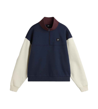 Vans Colorblock-Rollkragenpullover mit halbem Reiverschluss navy