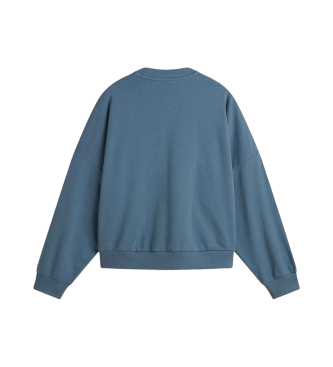 Vans Locker sitzendes Sweatshirt mit Rundhalsausschnitt aus blauem Stadium-Frotteestoff