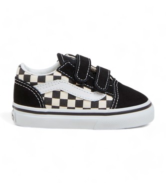 Vans Sapatilhas de couro Old Skool em xadrez primrio preto