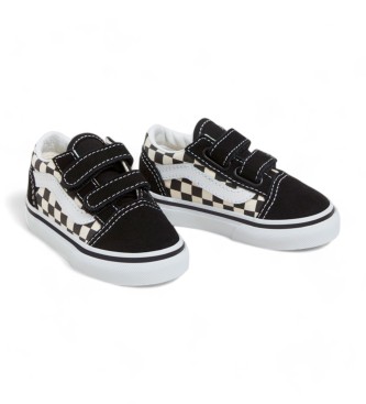 Vans Sapatilhas de couro Old Skool em xadrez primrio preto