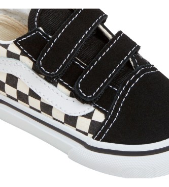 Vans Sapatilhas de couro Old Skool em xadrez primrio preto