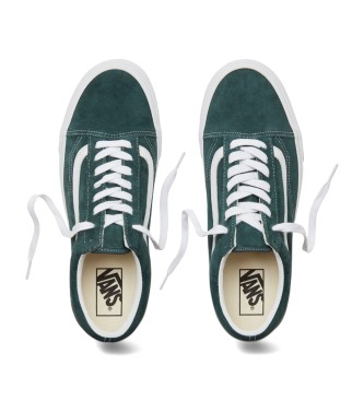 Vans Old Skool grne Leder Turnschuhe