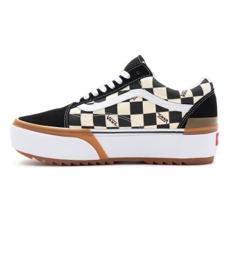 Vans Checkerboard Old Skool Stacked Sneakers black